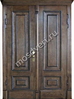Двустворчатая входная дверь F-95 с оригинальной окантовкой - купить от производителя Мосдвери Двустворчатая входная дверь F-95 с оригинальной окантовкой