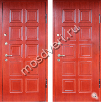 Металлическая дверь с красным МДФ - купить от производителя Мосдвери Металлическая дверь с красным МДФ