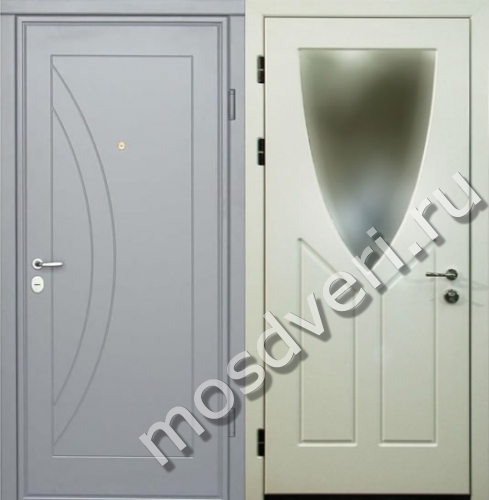 Серая входная дверь с отделкой ламинат с зеркалом ВДЗ-866 - купить от производителя Мосдвери Серая входная дверь с отделкой ламинат с зеркалом ВДЗ-866